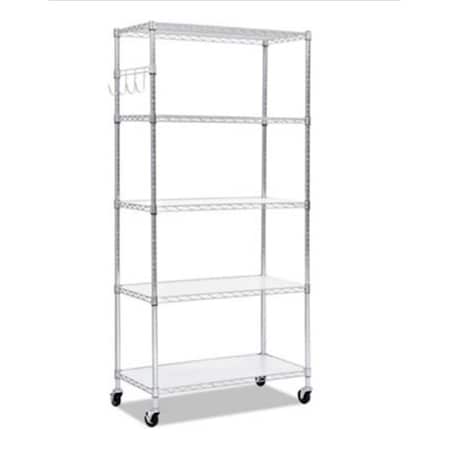 Alera Technologies Alera  72 x 36 x 18 in. 5-Shelf Wire Shelving Kit, Silver SW653618SR
